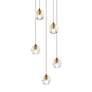 Elegant Lighting Eren 11 3/4" Wide Gold 5-Light Mini Cluster Pendant in scene