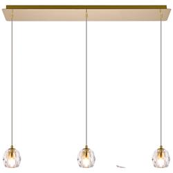 Elegant Lighting Eren 28" 3-Light Modern Multi-Light Crystal Pendant