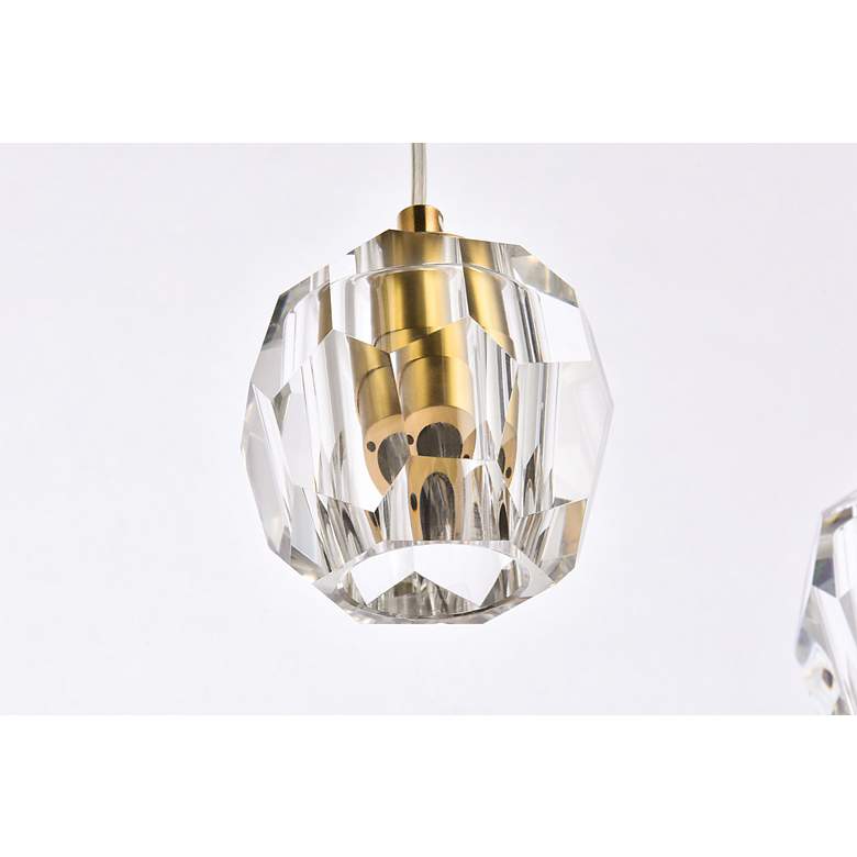 Image 7 Elegant Lighting Eren 28" 3-Light Modern Multi-Light Crystal Pendant more views