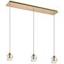 Elegant Lighting Eren 28" 3-Light Modern Multi-Light Crystal Pendant