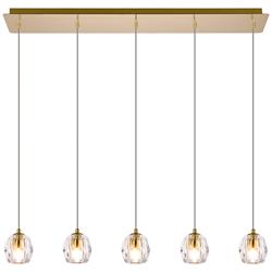 Elegant Lighting Eren 32" 5-Light Modern Multi-Light Crystal Pendant