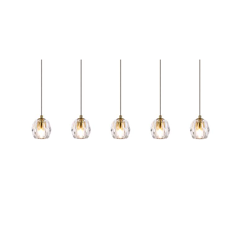 Image 5 Elegant Lighting Eren 32" 5-Light Modern Multi-Light Crystal Pendant more views
