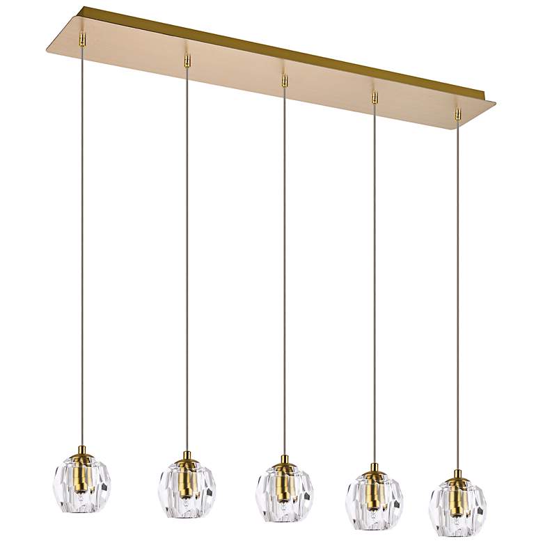 Image 6 Elegant Lighting Eren 32" 5-Light Modern Multi-Light Crystal Pendant more views