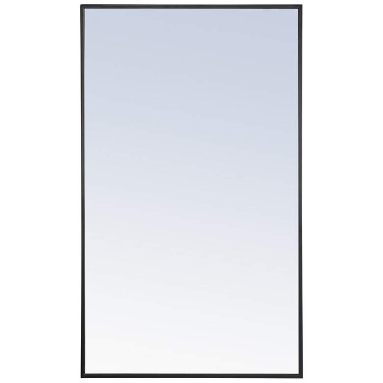 Image 2 Elegant Lighting Eternity 40" x 24" Black Frame Rectangle Mirror
