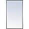 Elegant Lighting Eternity 40" x 24" Black Frame Rectangle Mirror