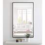 3_Elegant Lighting Eternity 40" x 24" Black Frame Rectangle Mirror more views