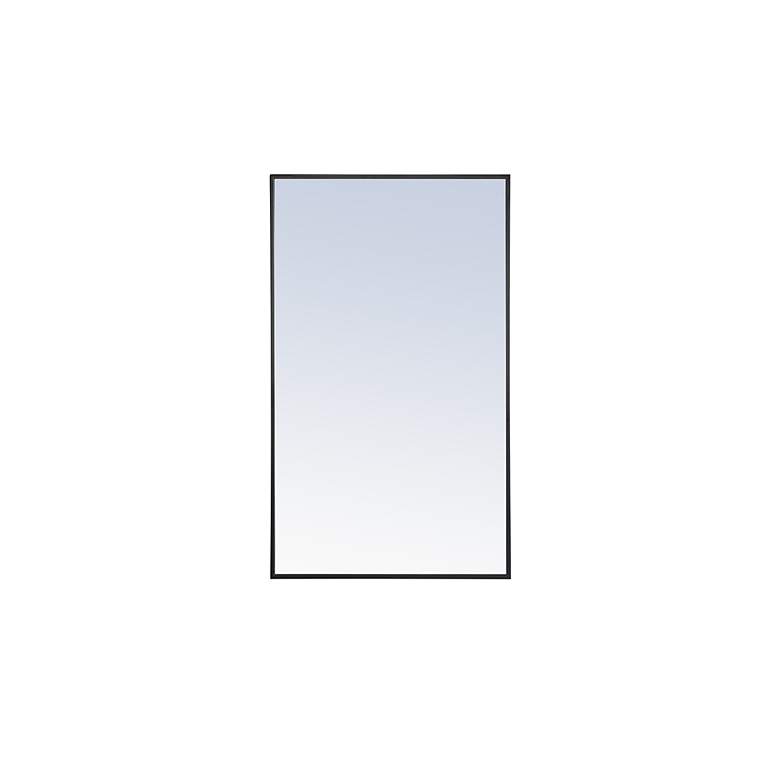 Image 4 Elegant Lighting Eternity 40" x 24" Black Frame Rectangle Mirror more views