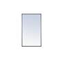 4_Elegant Lighting Eternity 40" x 24" Black Frame Rectangle Mirror more views