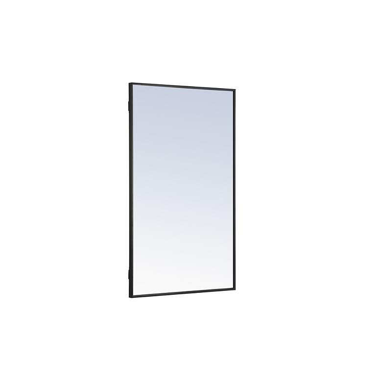 Image 5 Elegant Lighting Eternity 40" x 24" Black Frame Rectangle Mirror more views
