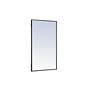 5_Elegant Lighting Eternity 40" x 24" Black Frame Rectangle Mirror more views