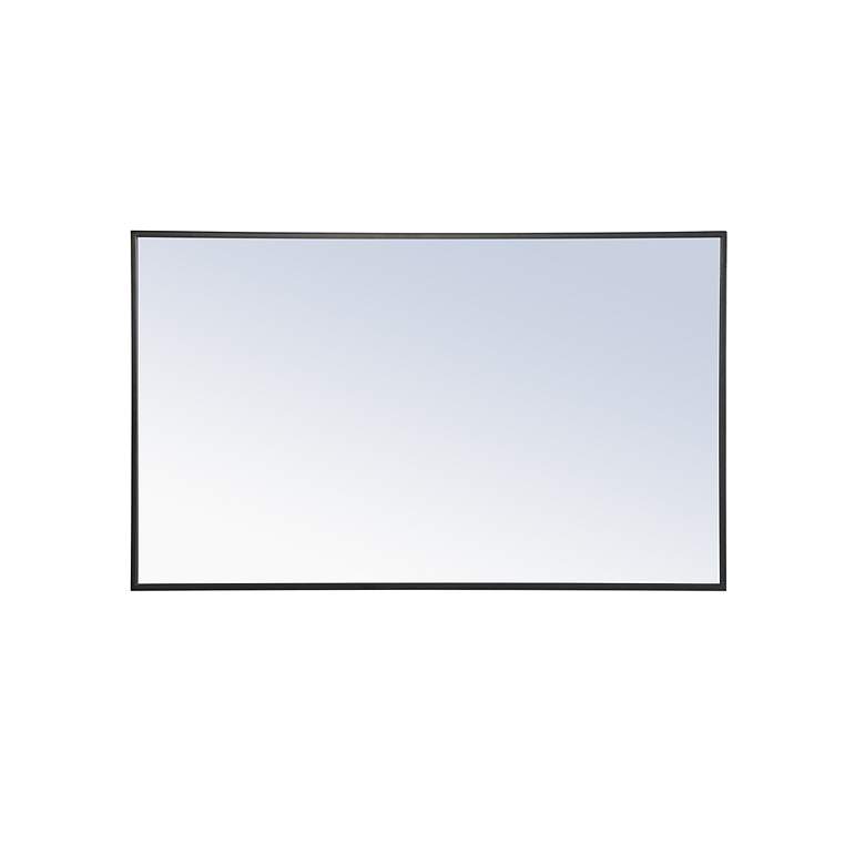 Image 6 Elegant Lighting Eternity 40" x 24" Black Frame Rectangle Mirror more views