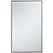 Elegant Lighting Eternity 60" x 36" Black Rectangle Wall Mirror