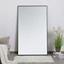 1_Elegant Lighting Eternity 60" x 36" Black Rectangle Wall Mirror