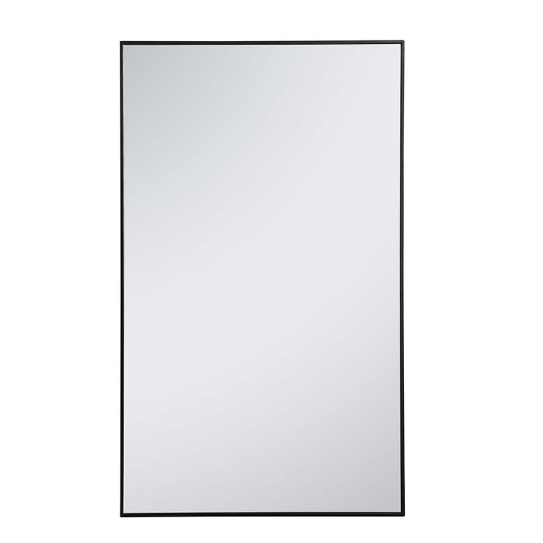 Image 3 Elegant Lighting Eternity 60" x 36" Black Rectangle Wall Mirror more views