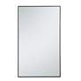 3_Elegant Lighting Eternity 60" x 36" Black Rectangle Wall Mirror more views
