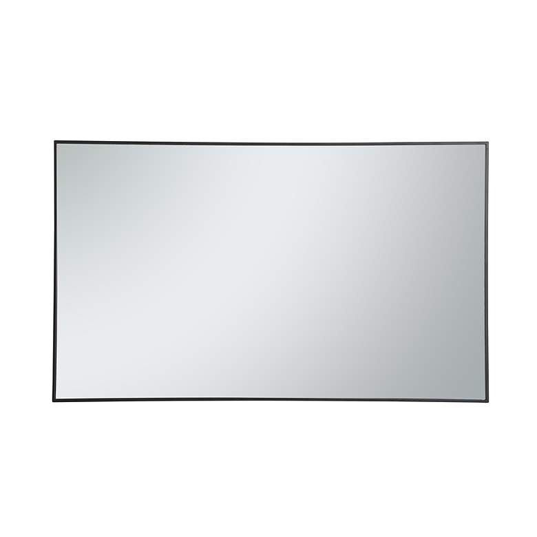 Image 4 Elegant Lighting Eternity 60" x 36" Black Rectangle Wall Mirror more views