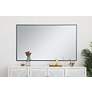 5_Elegant Lighting Eternity 60" x 36" Black Rectangle Wall Mirror more views