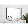 6_Elegant Lighting Eternity 60" x 36" Black Rectangle Wall Mirror more views
