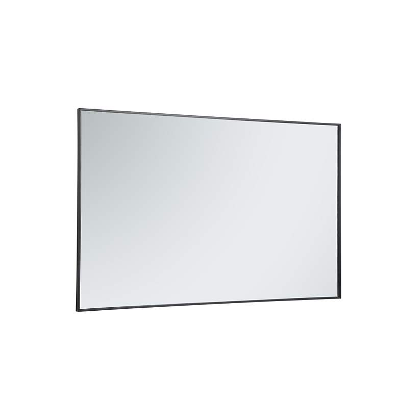 Image 7 Elegant Lighting Eternity 60" x 36" Black Rectangle Wall Mirror more views