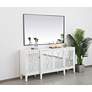 Elegant Lighting Eternity 60" x 36" Black Rectangle Wall Mirror