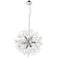 Elegant Lighting Flores 20" Wide 8-Light Chrome and Crystal Pendant