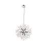 Elegant Lighting Flores 20" Wide 8-Light Chrome and Crystal Pendant