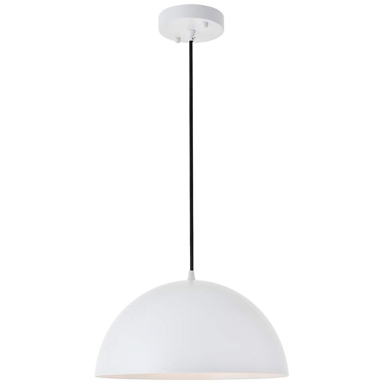 Image 2 Elegant Lighting Forte 14 3/4" Wide White Modern Dome Pendant