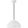 Elegant Lighting Forte 14 3/4" Wide White Modern Dome Pendant