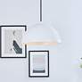 1_Elegant Lighting Forte 14 3/4" Wide White Modern Dome Pendant