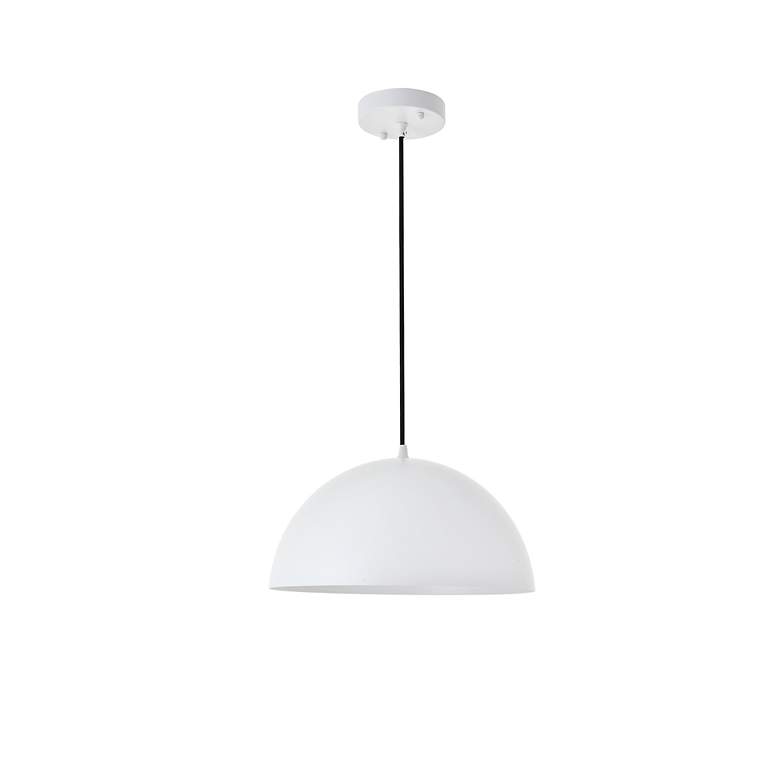Image 4 Elegant Lighting Forte 14 3/4" Wide White Modern Dome Pendant more views