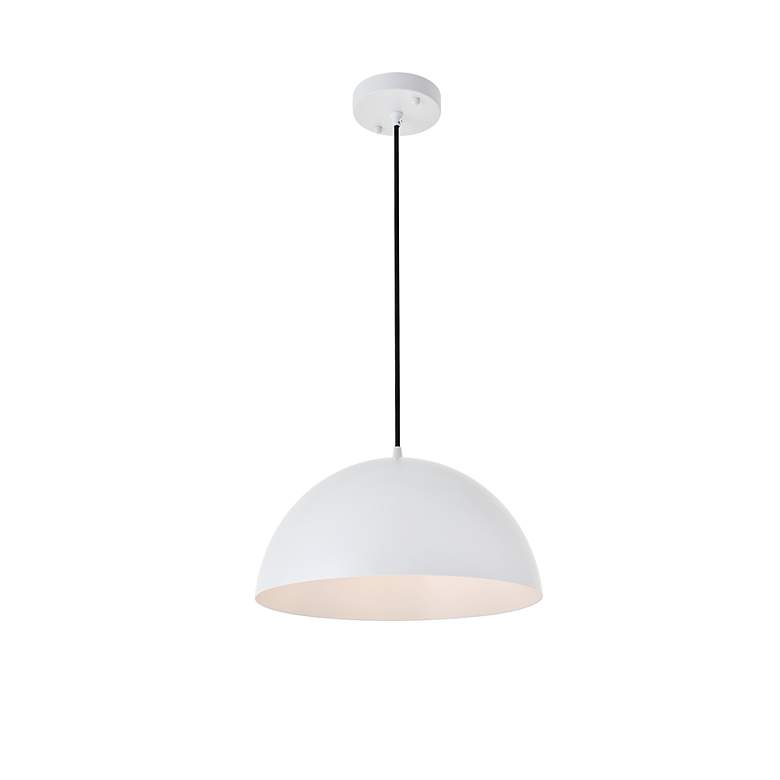 Image 5 Elegant Lighting Forte 14 3/4" Wide White Modern Dome Pendant more views