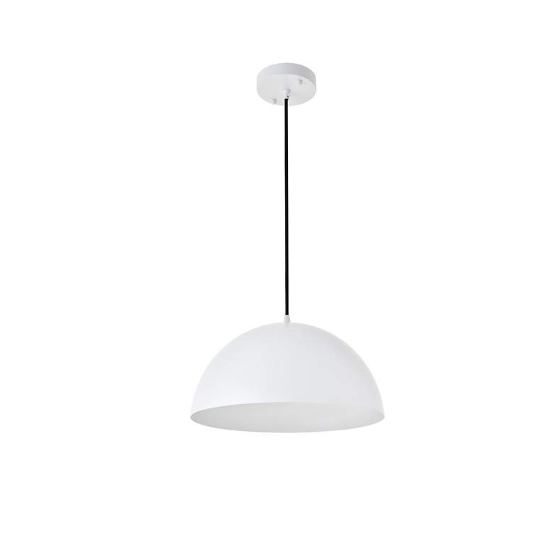 Image 6 Elegant Lighting Forte 14 3/4" Wide White Modern Dome Pendant more views