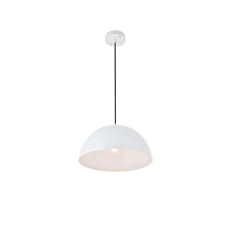 Image 7 Elegant Lighting Forte 14 3/4" Wide White Modern Dome Pendant more views