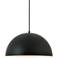 Elegant Lighting Forte 15 3/4" Wide Modern Black Dome Pendant