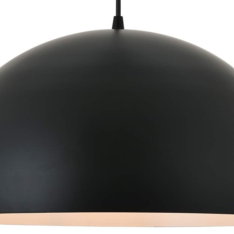 Image 4 Elegant Lighting Forte 15 3/4 inch Wide Modern Black Dome Pendant more views