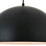 Elegant Lighting Forte 15 3/4" Wide Modern Black Dome Pendant in scene