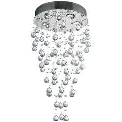 Elegant Lighting Galaxy 18" Wide Chrome and Crystal 6-Light Chandelier