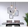 4_Elegant Lighting Gene 17 1/4" Brass Clear Glass Multi-Light Pendant more views