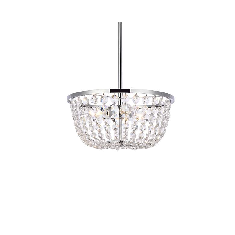Image 4 Elegant Lighting Gianna 13" Wide Chrome and Crystal Pendant more views