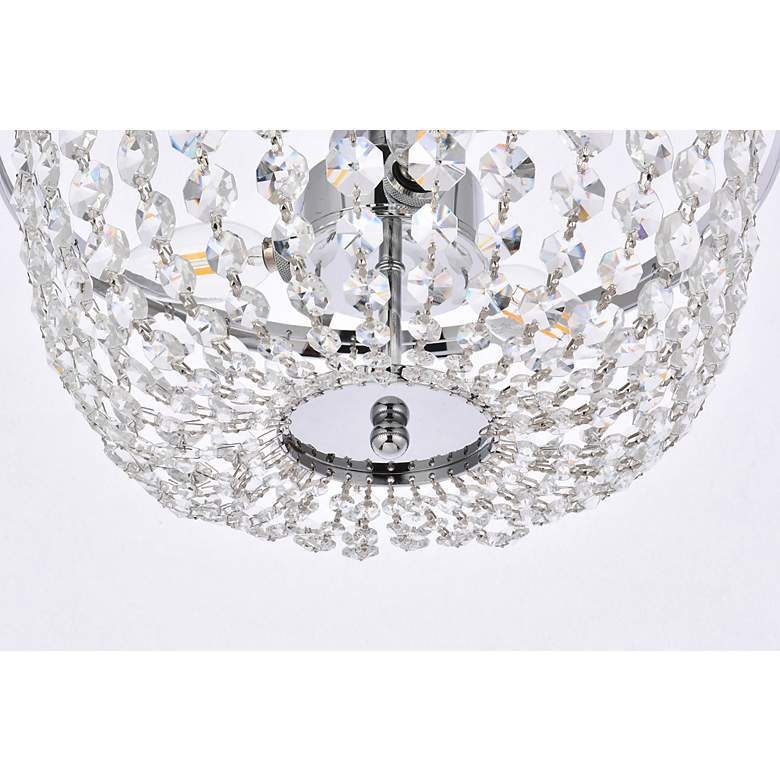 Image 5 Elegant Lighting Gianna 13" Wide Chrome and Crystal Pendant more views