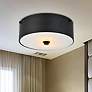 1_Elegant Lighting Hazen 12" Wide Flat Black Flush Mount Ceiling Light