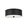 4_Elegant Lighting Hazen 12" Wide Flat Black Flush Mount Ceiling Light more views