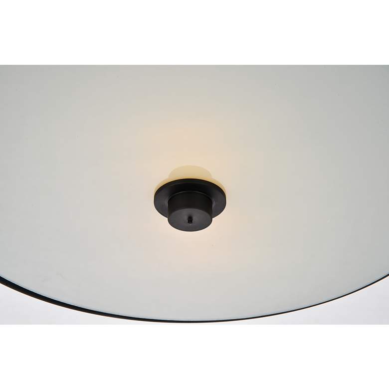 Image 5 Elegant Lighting Hazen 12" Wide Flat Black Flush Mount Ceiling Light more views