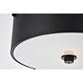 6_Elegant Lighting Hazen 12" Wide Flat Black Flush Mount Ceiling Light more views