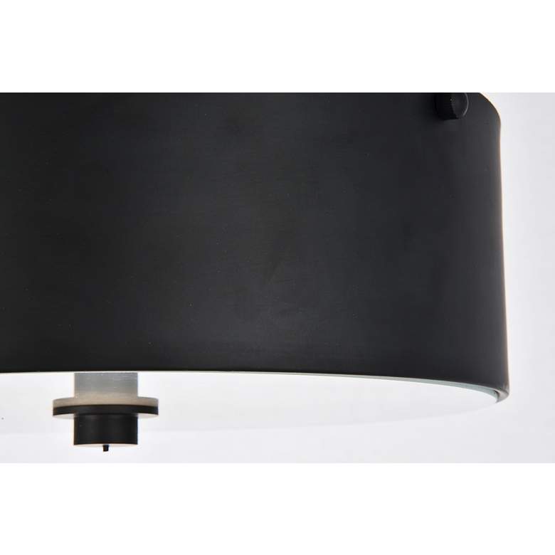 Image 7 Elegant Lighting Hazen 12" Wide Flat Black Flush Mount Ceiling Light more views