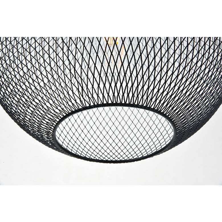 Image 4 Elegant Lighting Keller 13 1/4" Wide Black Mesh Modern Pendant more views