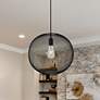 Thumbnail1 of Elegant Lighting Keller 15" Wide Black Mesh Modern Pendant