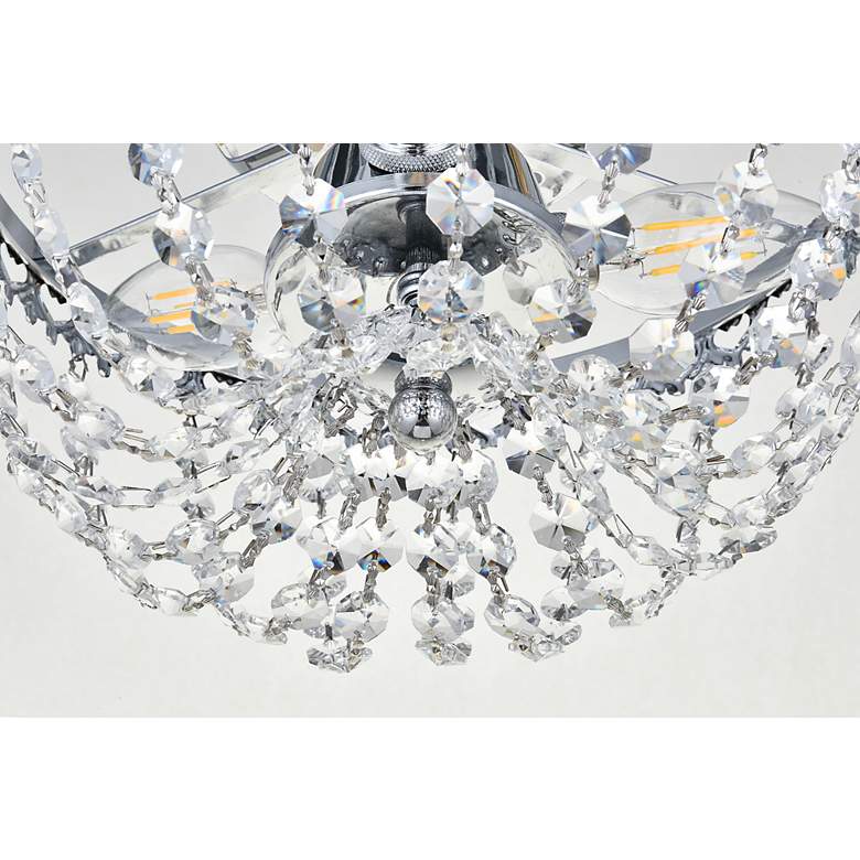 Image 5 Elegant Lighting Kylie 10" Wide Chrome and Crystal Ceiling Flush Mount more views