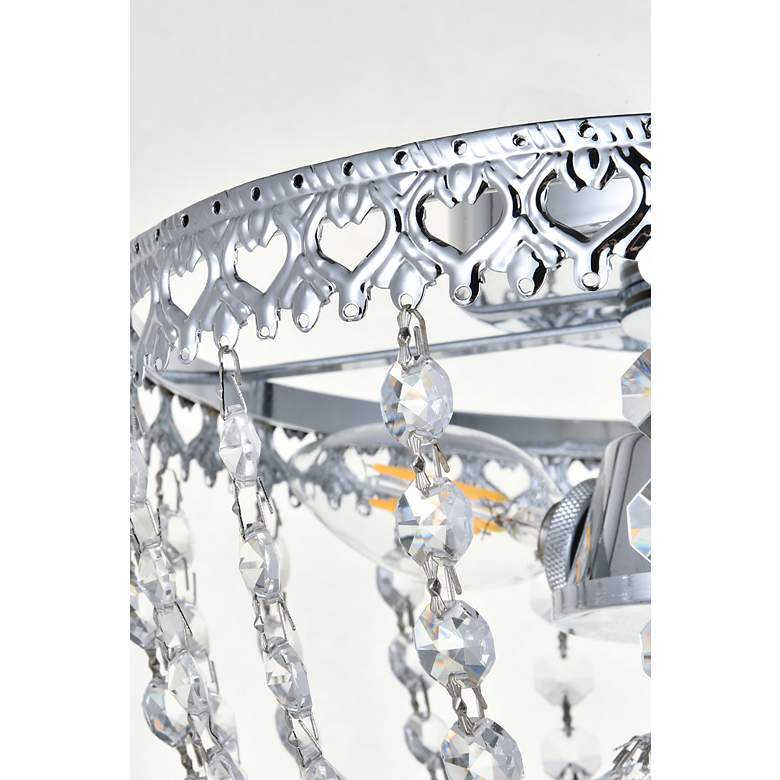 Image 6 Elegant Lighting Kylie 10" Wide Chrome and Crystal Ceiling Flush Mount more views