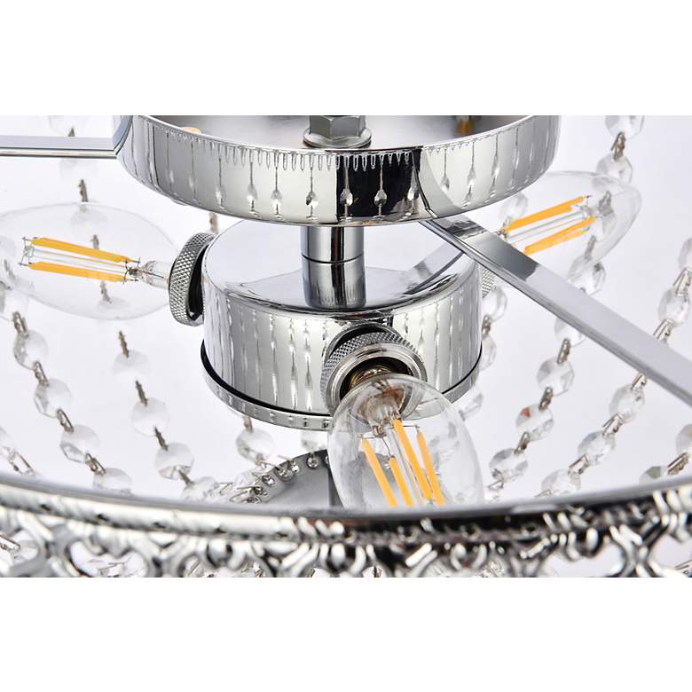Image 7 Elegant Lighting Kylie 14" Chrome and Crystal Ceiling Light more views